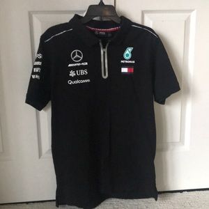 Mercedes-AMG Petronas Motorsport black Polo shirt.